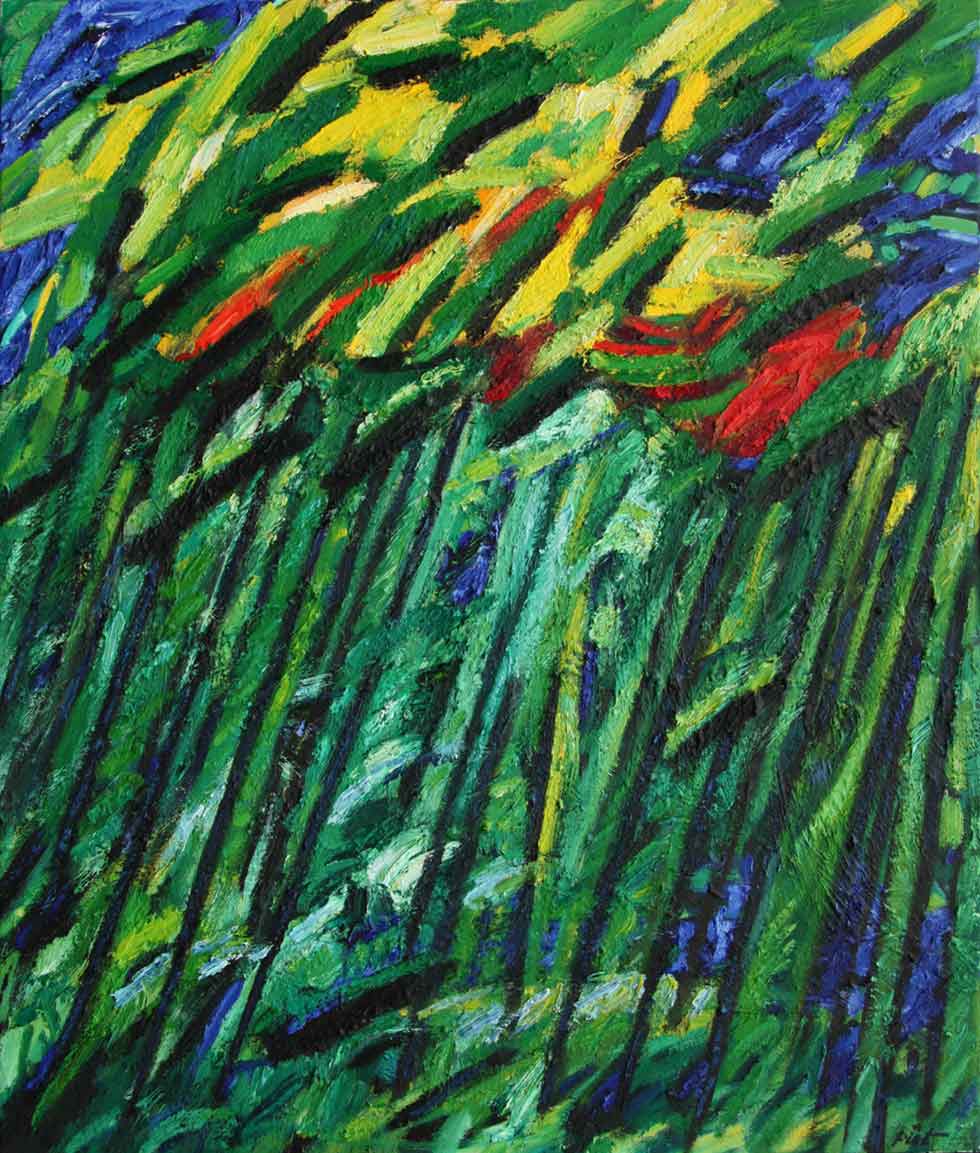 image oil colour, Thunderstorm