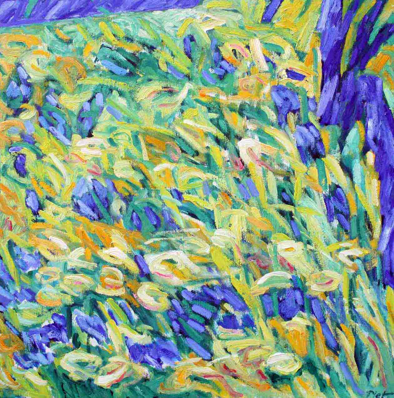 image of oil painting on canvas, April