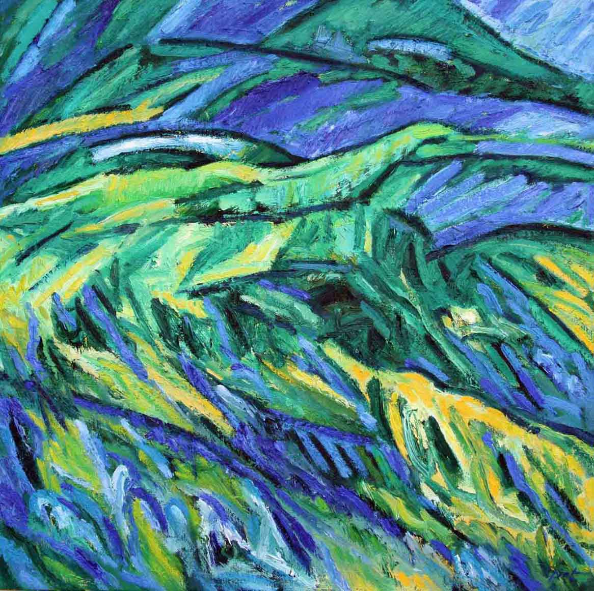 image of oil painting on canvas, Landscape