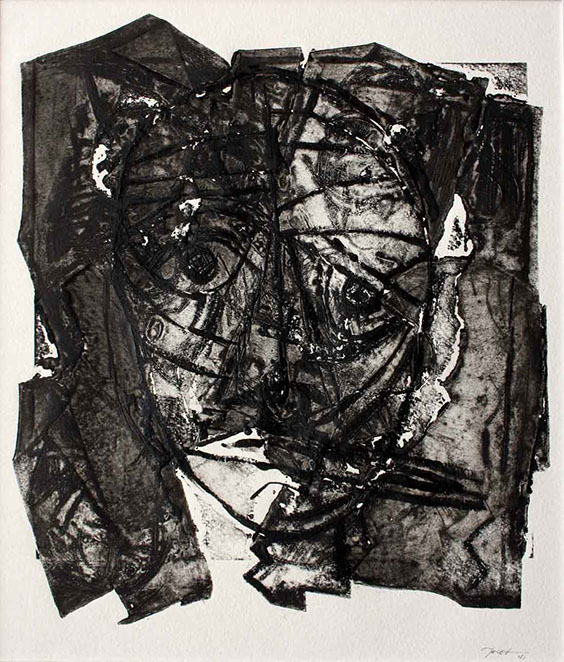 Image of a monotype (lead print), title Mask