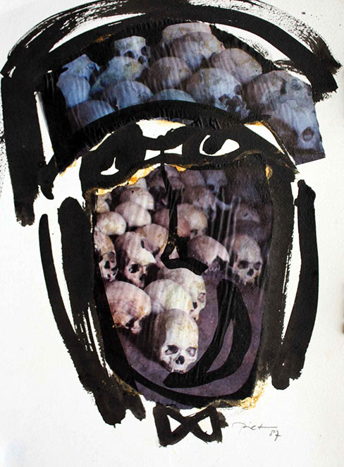 image of a design in mixed techniques, title&nbsp; Mask