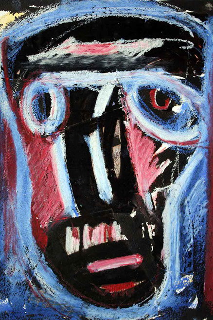 image of a design in mixed techniques, title&nbsp; Mask