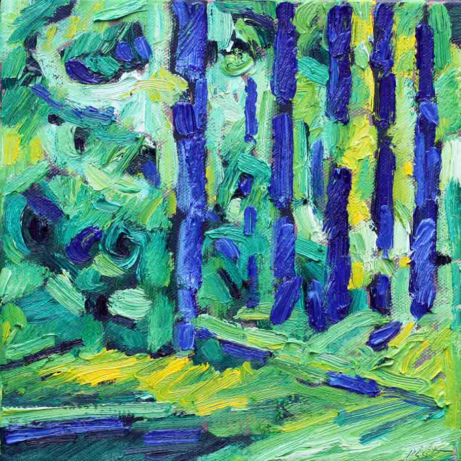 image, oil on canvas, Chaotic garden, Piet Snoeren, Dutch artist