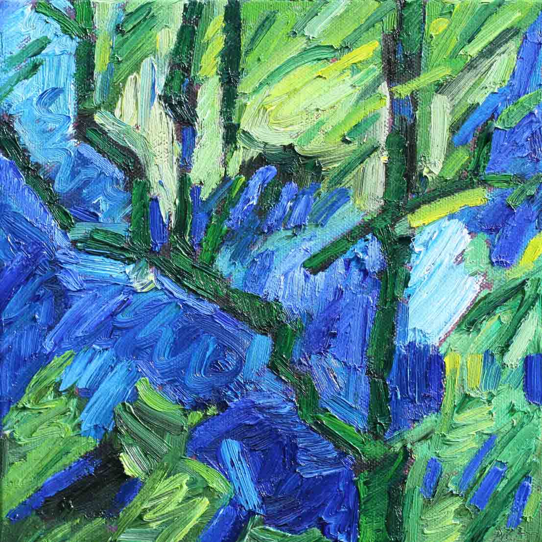 image, oil on canvas, Chaotic garden, Piet Snoeren, Dutch artist