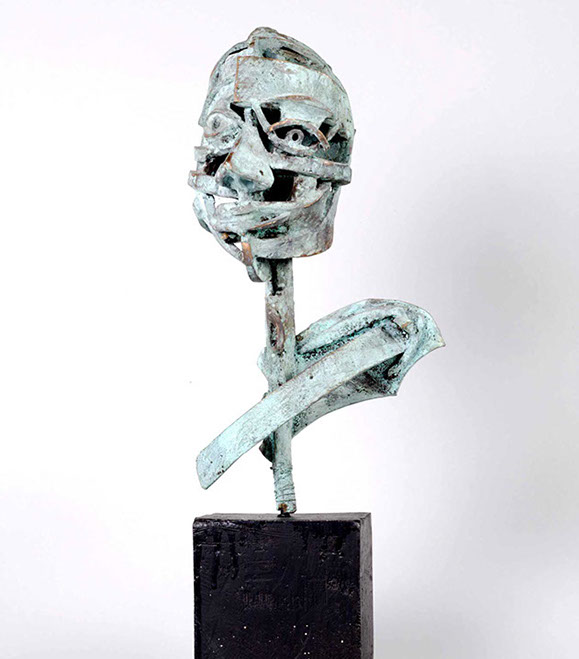 Image of a bronze sculpture, title: Head