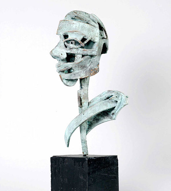 Image of a bronze sculpture, title: Head