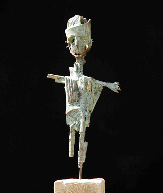 Image of a bronze sculpture, title: Scarecrow 1