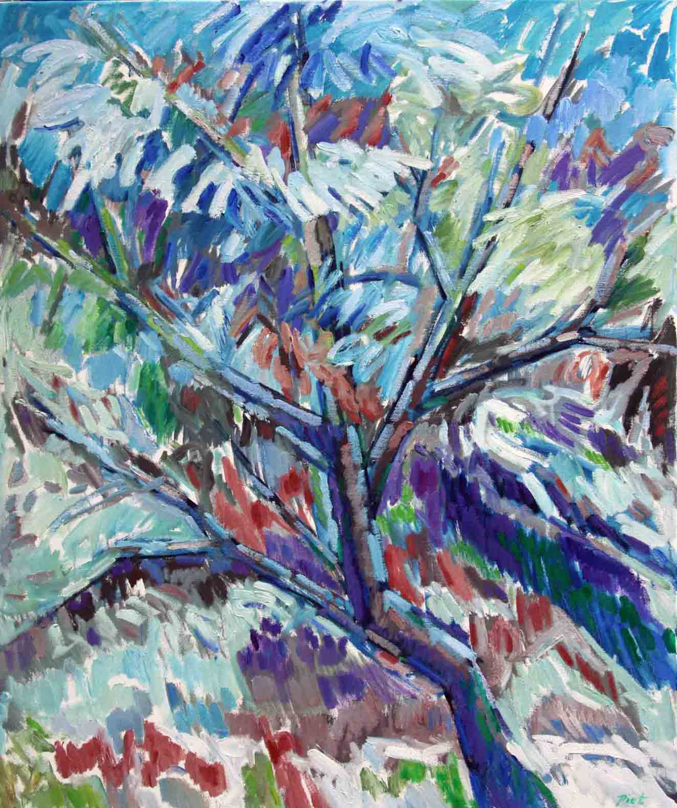 image of oil painting on canvas Winter