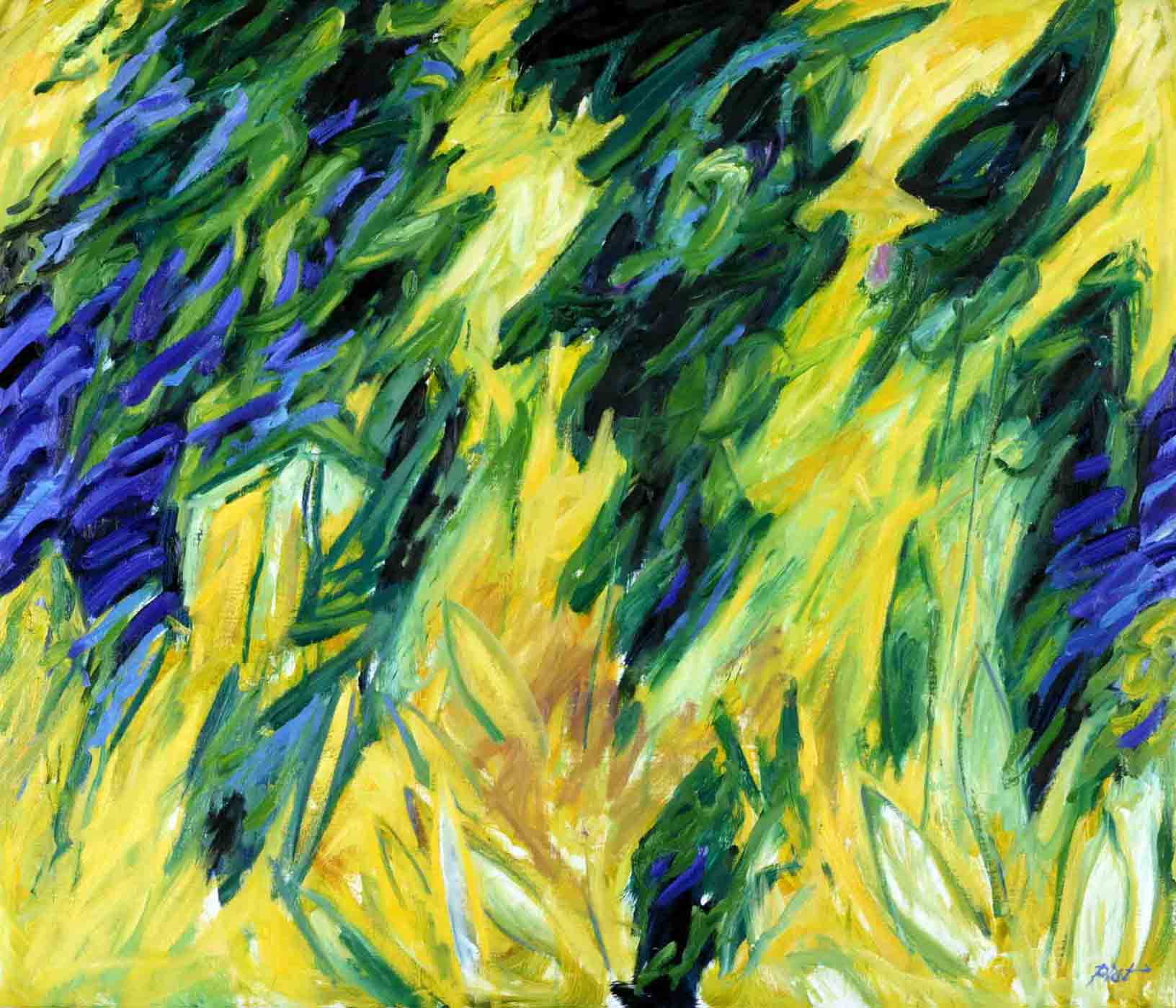 image of oil painting on canvas, theme: vital urge, title Spring