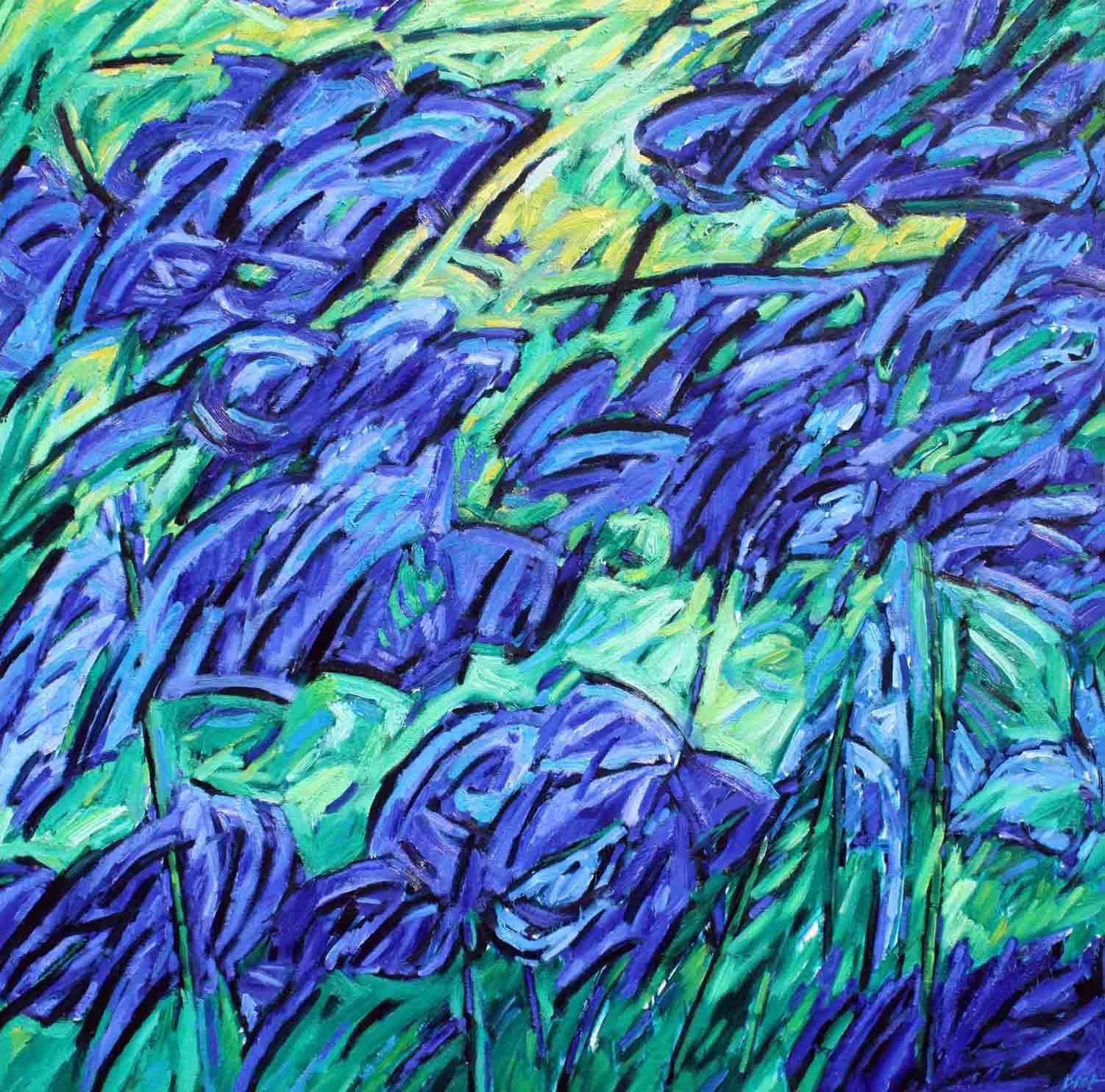 image of oil painting on canvas, theme: vital urge, title March