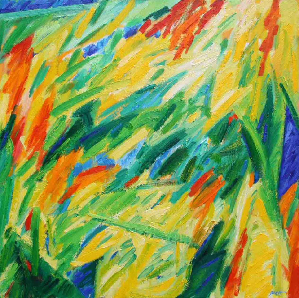 image of oil painting on canvas, theme: Structures of Chaos, title Structures of Chaos no. 1