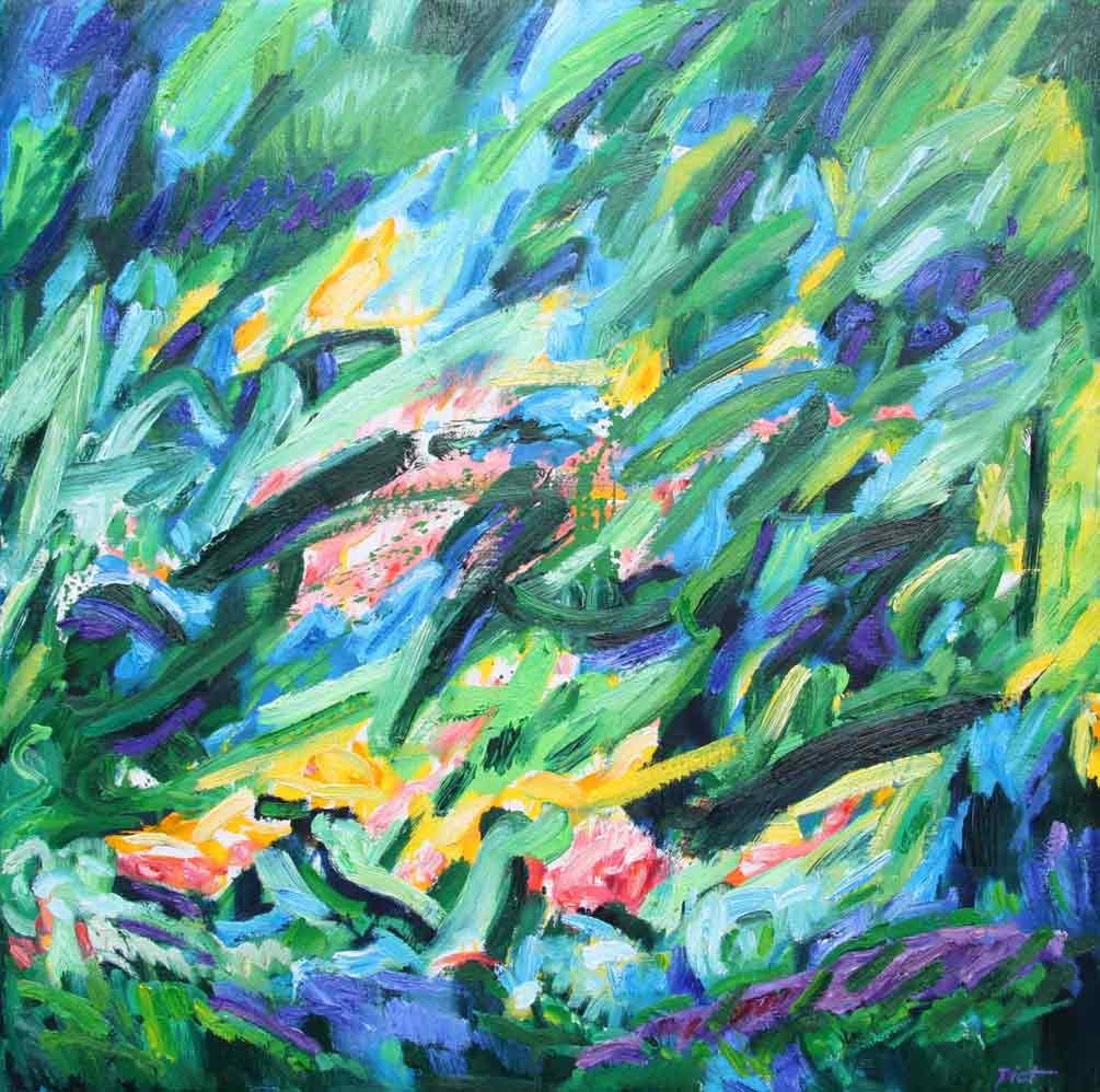 image of oil painting on canvas, theme: Structures of Chaos, title Structures of Chaos no. 12