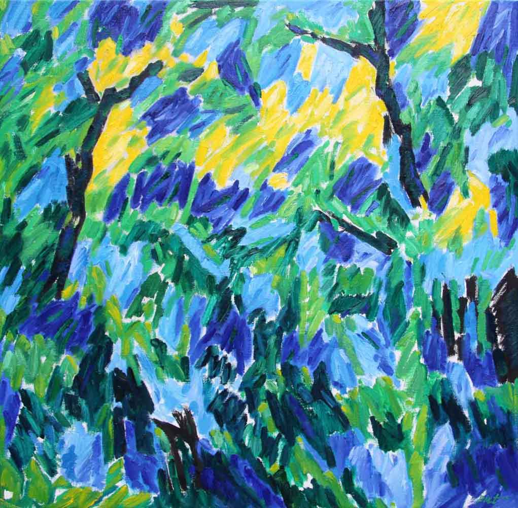 image of oil painting on canvas, theme: Structures of Chaos, title Structures of Chaos no. 3