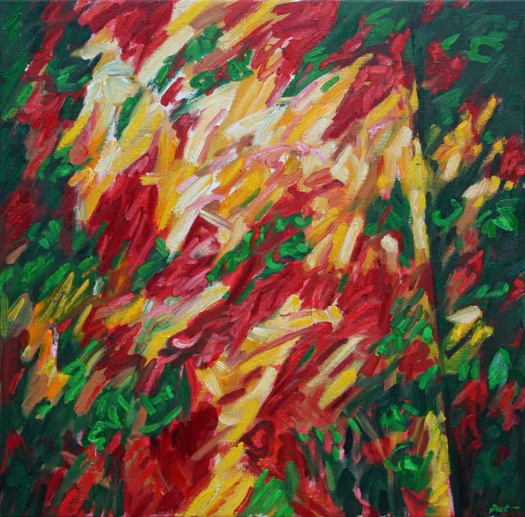 image of oil painting on canvas, theme: Structures of Chaos, title Structures of Chaos no. 4