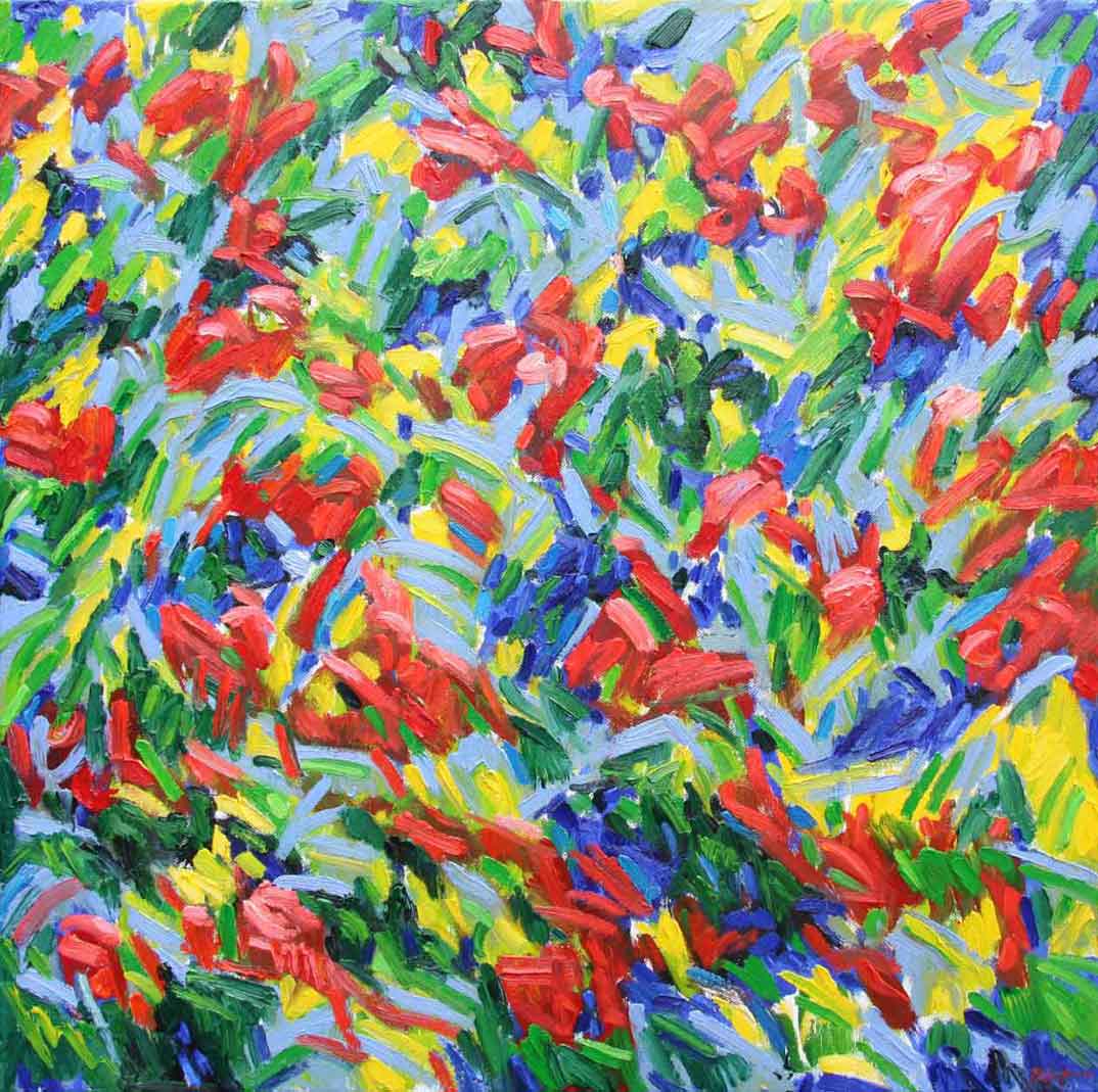 image of oil painting on canvas, theme: Structures of Chaos, title Structures of Chaos no. 5