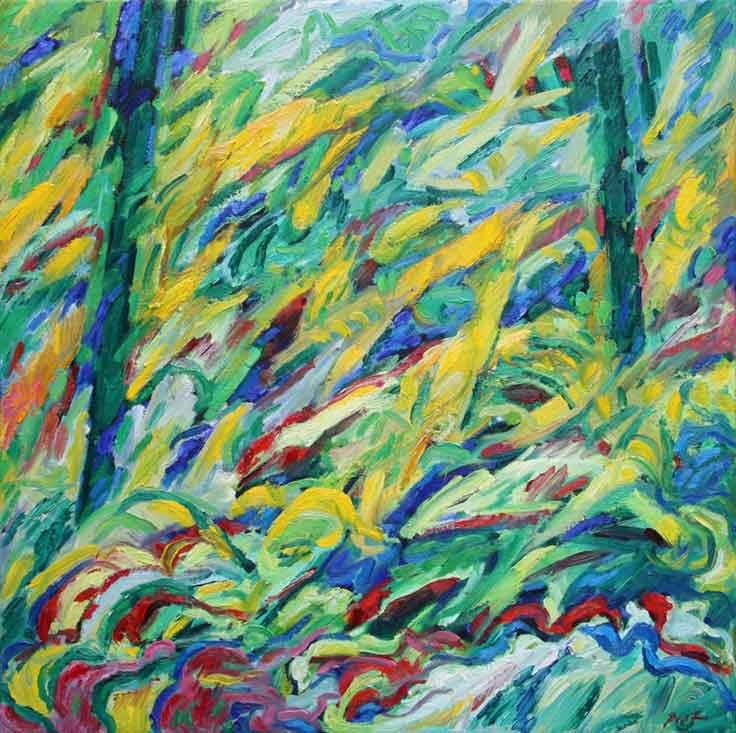 image of oil painting on canvas, theme: Structures of Chaos, title Structures of Chaos no. 1