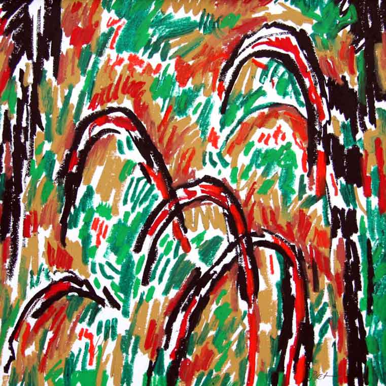 image of oil pastel, theme: Structures of Chaos, title Structures of Chaos no. 67