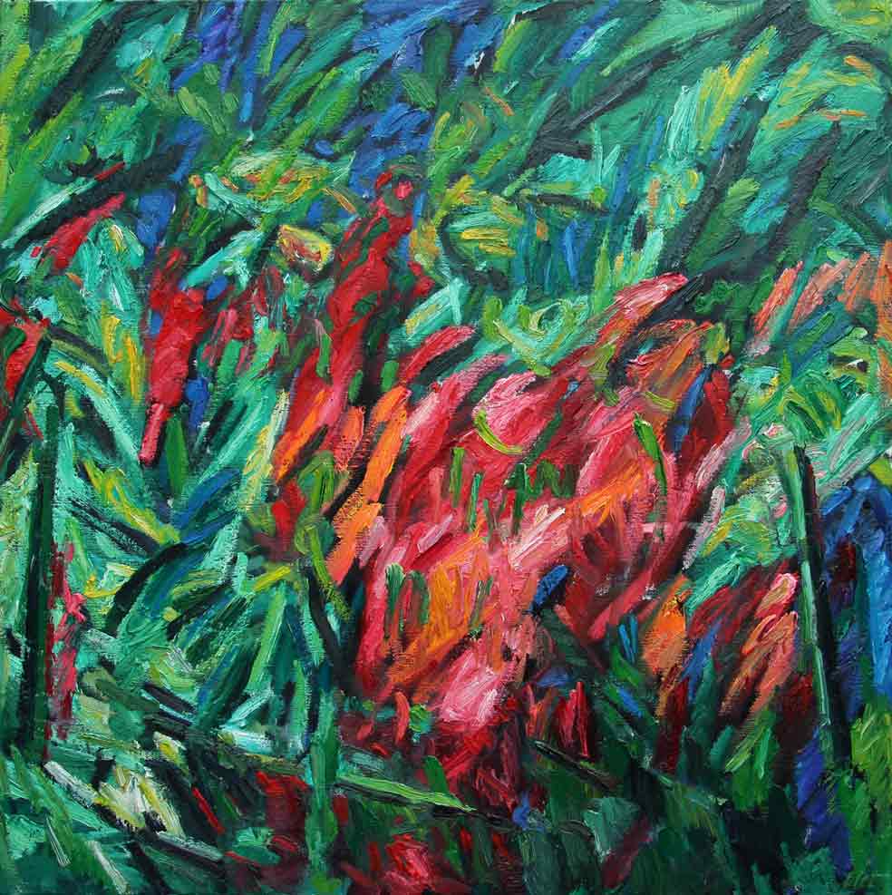 image of oil painting on canvas, theme: Structures of Chaos, title Structures of Chaos no. 7