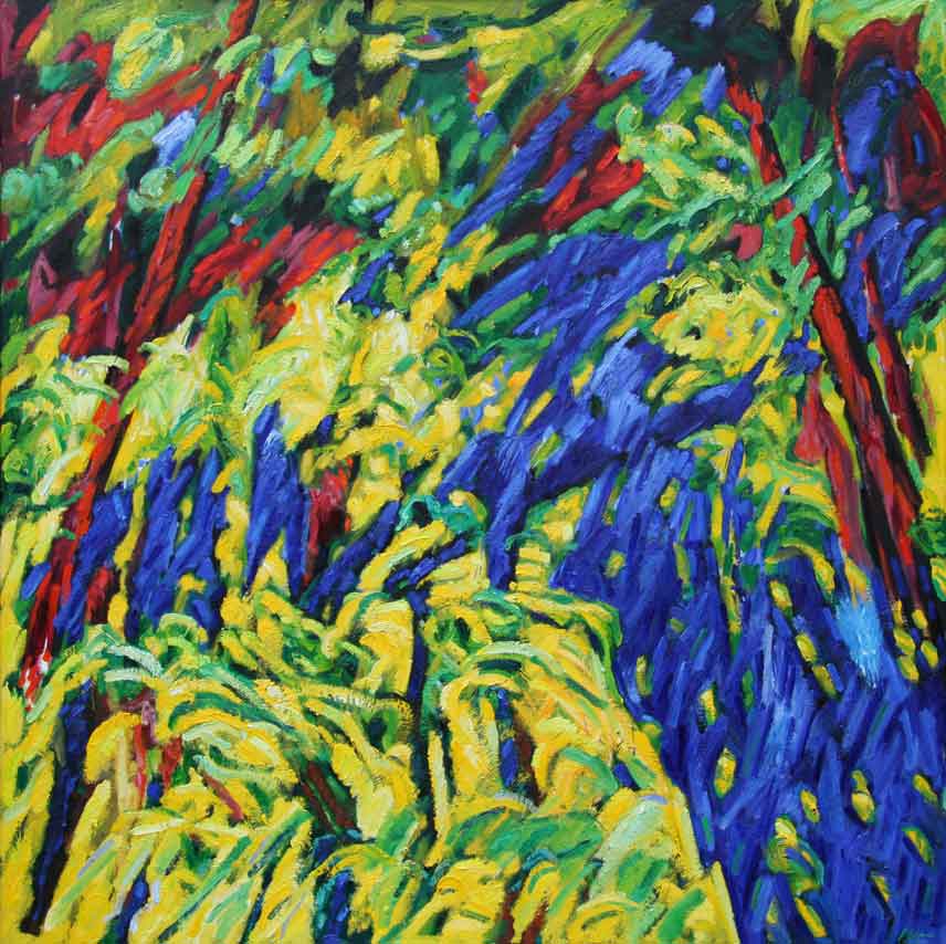 image of oil painting on canvas, theme: Structures of Chaos, title Structures of Chaos.