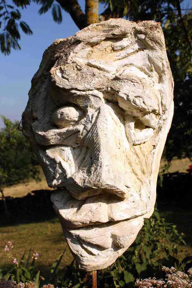 Représentation d'un plâtre, modèle pour bronze, titre: Le Philosophe Aveugle