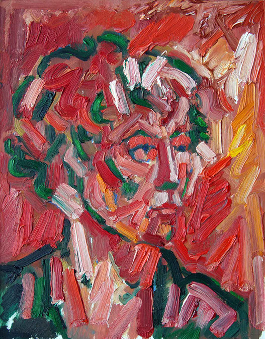 Représentation d'un portrait à l'huile sur toile marouflée, titre Martha