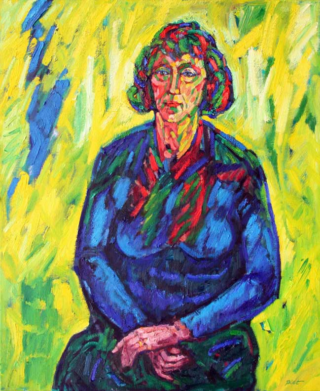 Représentation d'un portrait à l'huile, titre Martha