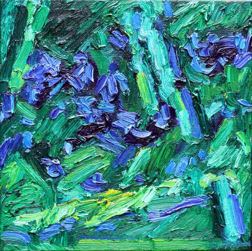 Image de la peinture Jardin Chaotique, Piet Snoeren, huile sur toile, 30 x 30 cm