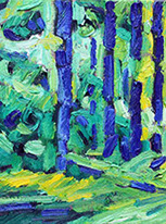 Keuzeknop om naar de pagina Structuren van Chaos - oliepastelkrijt te gaan, afbeelding van een tekening in oliepastelkrijt