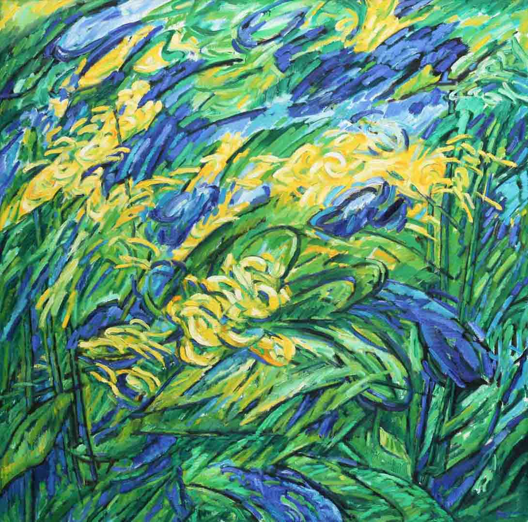 Représentation d'un huile sur toile; thème: La faculté de croître, titre La faculté de croître.