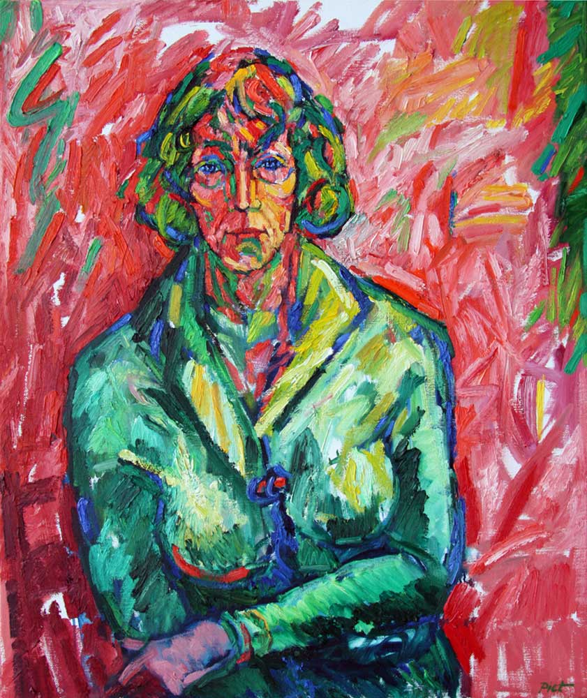 Représentation d'un portrait à l'huile, titre Martha 