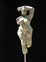 Bouton d'option vers les sculptures en bronze. Miniature d'un sculpture.