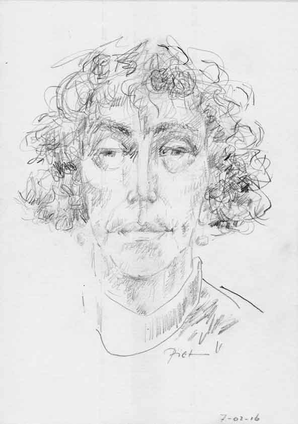 Représentation d'un dessin au crayon, titre Martha