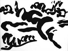 Afbeelding van een landschap met Chinese inkt getekend, Landschap - 3