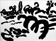 Afbeelding van een landschap met Chinese inkt getekend, Landschap - 6