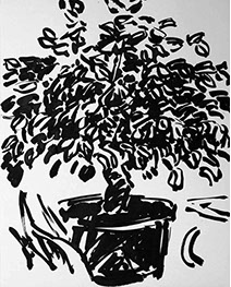 Afbeelding van een citroenboom, met Chinese inkt getekend, De citroenboom - 3