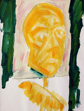 Olieverf op papier, Kop