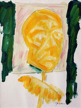 Olieverf op papier, Kop