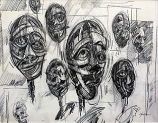 potloodtekening, Koppen