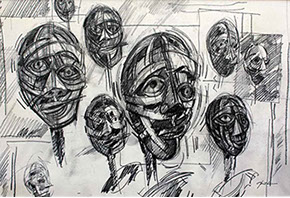 potloodtekening, Koppen