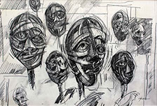 potloodtekening, Koppen