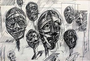 potloodtekening, Koppen