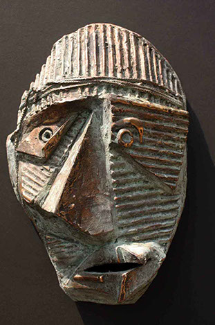 Afbeelding van bronzen beeld, Masker