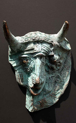 Afbeelding van bronzen beeld, Masker