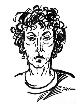 Portret in Chinese inkt op papier, Martha: geschreven portret