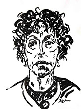 Portret in Chinese inkt op papier, Martha: geschreven portret