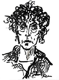 Portret in Chinese inkt op papier, Martha: geschreven portret