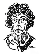 Portret in Chinese inkt op papier, Martha: geschreven portret