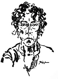 Portret in Chinese inkt op papier, Martha: geschreven portret