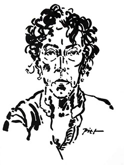 Portret in Chinese inkt op papier, Martha: geschreven portret