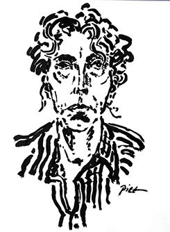 Portret in Chinese inkt op papier, Martha: geschreven portret